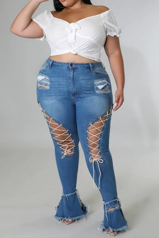 LACE ME UP JEANS