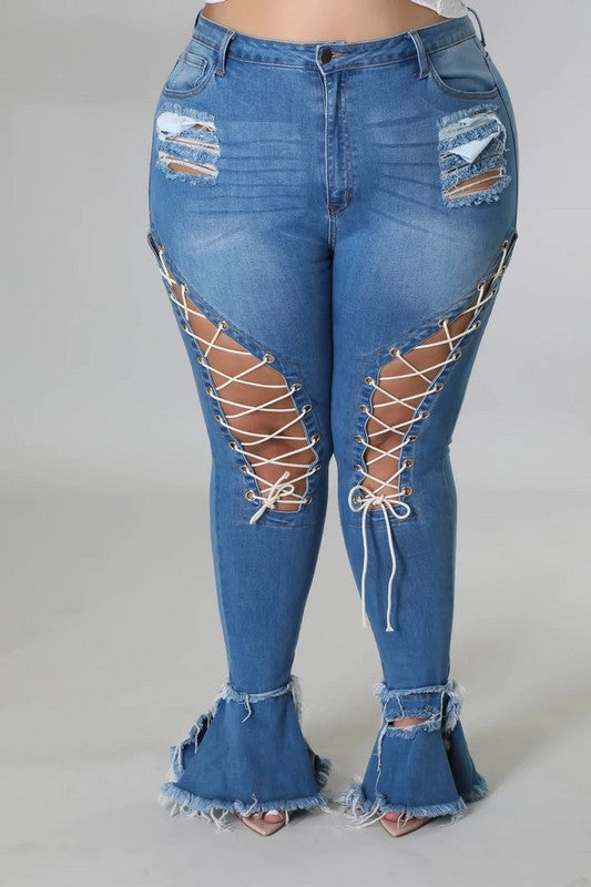 LACE ME UP JEANS