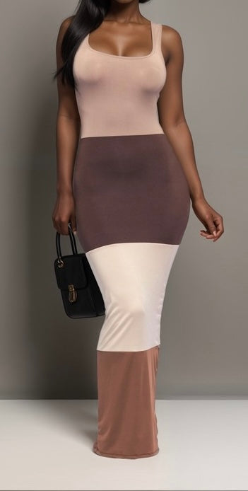 FIFTY SHADES OF BROWN DRESS