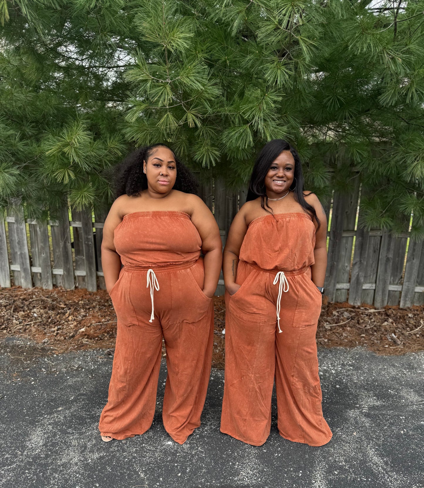 Distressed Jumpsuit (RUST)