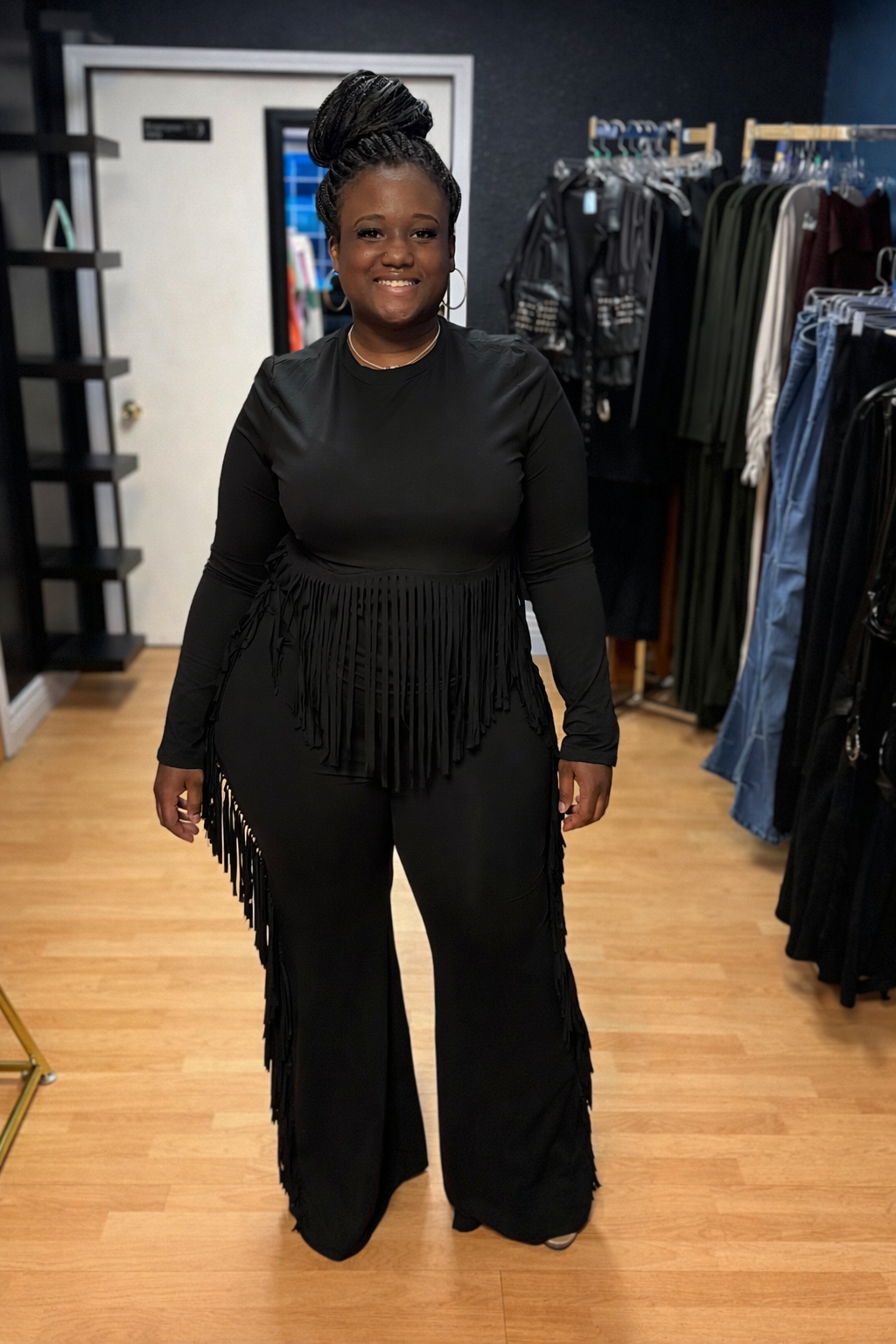 In love with Fringe Set (Black)