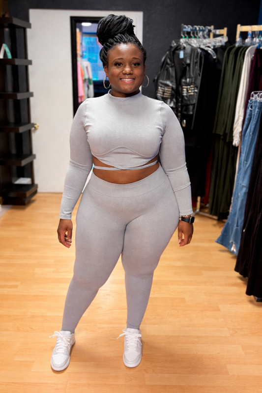 Baddie On The Go Set (Grey)