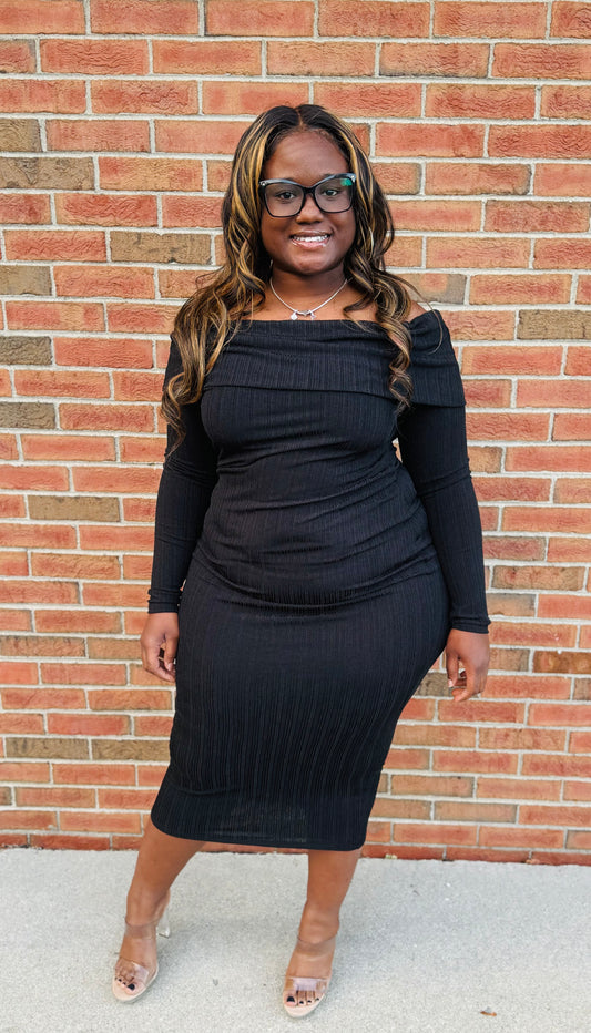 Black Off Shoulder Dress